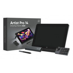 XPPen Artist Pro 14 (Gen 2) piirtopöytä Musta, Harmaa 5080 lpi 298,94 x 186,84 mm USB