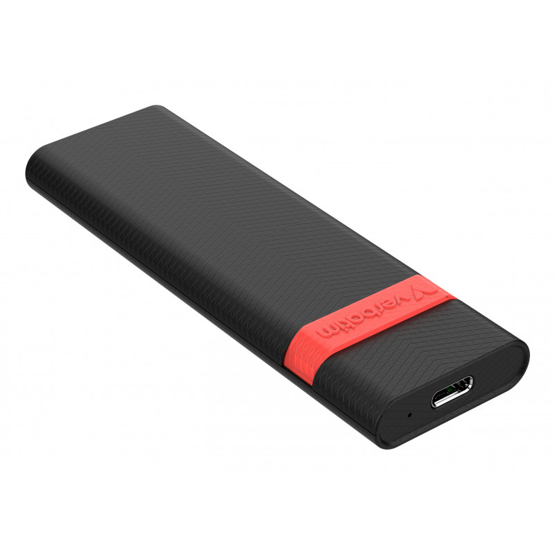 Verbatim 32261 tallennusaseman kotelo SSD-kotelo Musta, Punainen M.2 USB-virta