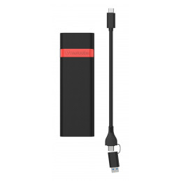 Verbatim 32261 tallennusaseman kotelo SSD-kotelo Musta, Punainen M.2 USB-virta