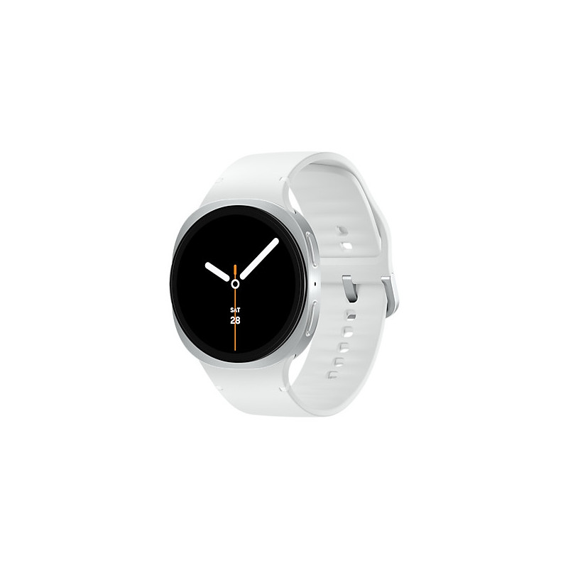 Samsung Galaxy Watch 8 3,81 cm (1.5") AMOLED 44 mm Digitaalinen 480 x 480 pikseliä Kosketusnäyttö Hopea Wi-Fi GPS (satelliitti)