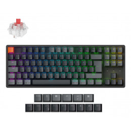 Keychron K8 QMK näppäimistö Universaali USB + RF Wireless + Bluetooth Pohjoismainen Musta