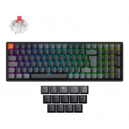 Keychron K4 QMK näppäimistö Universaali USB + RF Wireless + Bluetooth Pohjoismainen Musta