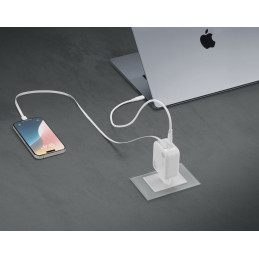 Cellularline Retractable Power 65W Kuulokkeet, Universaali Valkoinen AC Pikalataus Sisätila