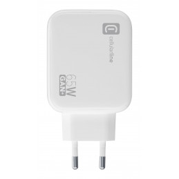 Cellularline Retractable Power 65W Kuulokkeet, Universaali Valkoinen AC Pikalataus Sisätila