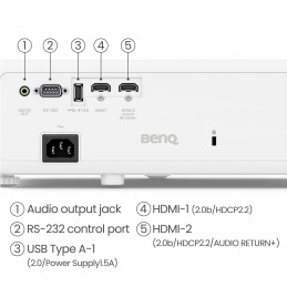 BenQ TK710 Vakioprojektori 3200 ANSI lumenia DLP UHD 4K (3840x2160) 3D Musta, Valkoinen
