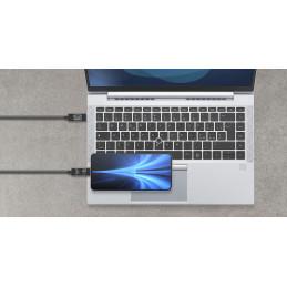 Cellularline 8018080483868 USB-kaapeli 1 m USB C Musta