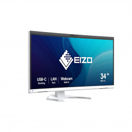 EIZO FlexScan EV3450XC-WT tietokoneen litteä näyttö 86,6 cm (34.1") 3440 x 1440 pikseliä UltraWide Quad HD LCD Valkoinen