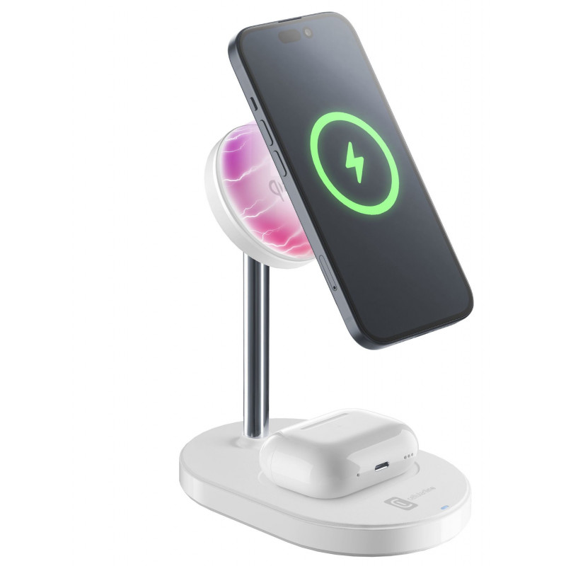 Cellularline 8018080491917 Kuulokkeet, Universaali Valkoinen AC Langaton lataaminen Pikalataus Sisätila