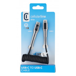 Cellularline 8018080493805 USB-kaapeli 1,2 m USB C Musta
