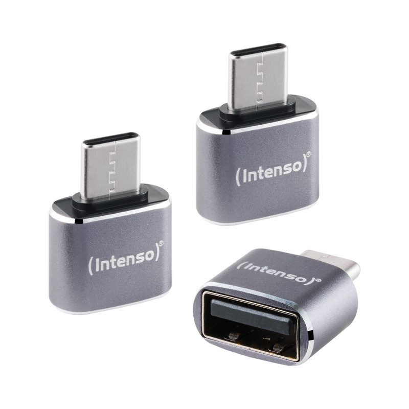 Intenso 7600113 kaapelin sukupuolenvaihtaja USB-A USB-C Antrasiitti