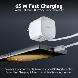 Intenso 7806520 virta-adapteri ja vaihtosuuntaaja Sisätila 65 W Musta