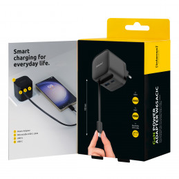 Intenso 7806520 virta-adapteri ja vaihtosuuntaaja Sisätila 65 W Musta