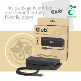CLUB3D 140 W USB-C®-kannettavan tietokoneen laturi