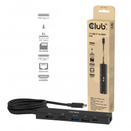 CLUB3D 7-1 USB-C® - HDMI™ -keskitin