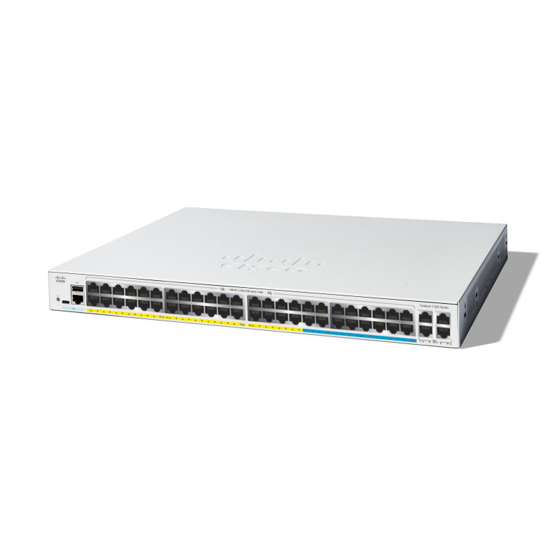 Cisco Catalyst C1300-48MGP-4X verkkokytkin Hallittu L2 L3 Gigabit Ethernet (10 100 1000) Power over Ethernet -tuki Harmaa