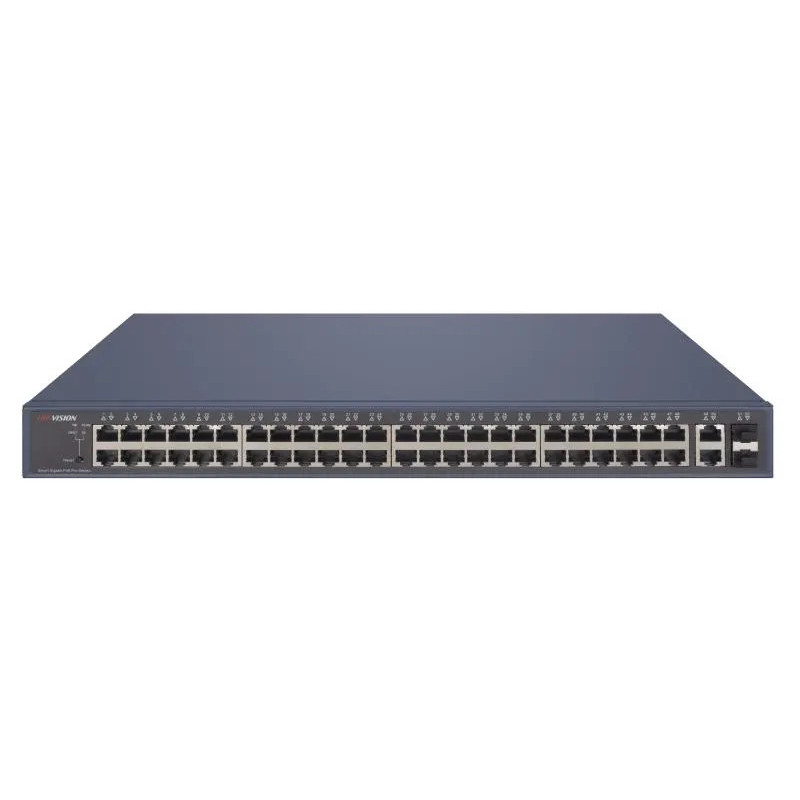 Hikvision DS-3E1552P-SI verkkokytkin Hallittu Gigabit Ethernet (10 100 1000) Power over Ethernet -tuki 1U Harmaa