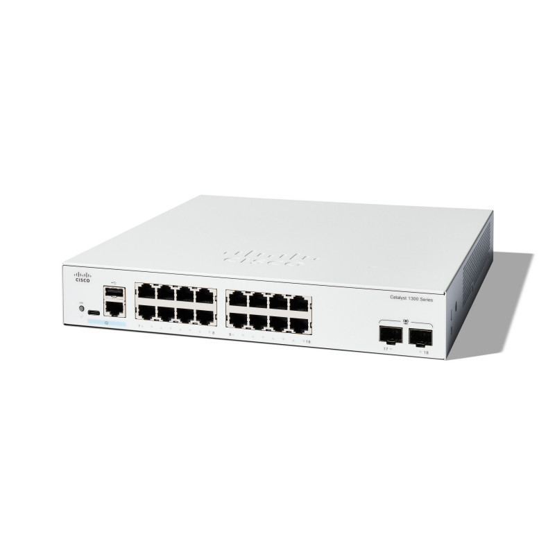 Cisco C1300-16T-2G verkkokytkin Hallittu L2 L3 Gigabit Ethernet (10 100 1000) Valkoinen