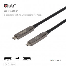 CLUB3D CAC-2580 USB-kaapeli 15 m USB C Musta