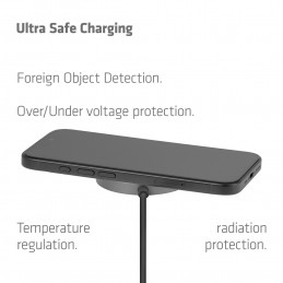 CLUB3D CAC-3027 Qi2 25 W langaton laturi, musta Qi 2.2 MagSafe -yhteensopiva magneettinen alusta