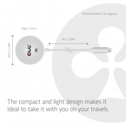 CLUB3D CAC-3026 Qi2 25W langaton laturi, valkoinen Qi 2.2 MagSafe -yhteensopiva magneettinen alusta