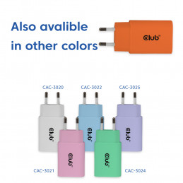 CLUB3D CAC-3023 mobiililaitteen laturi Älypuhelin, Universaali Oranssi AC Pikalataus Sisätila