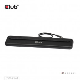 CLUB3D CSV-2541 kannettavien tietokoneiden telakka ja porttitoistin Telakointi USB 3.2 Gen 1 (3.1 Gen 1) Type-C Musta