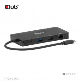CLUB3D CSV-2552 keskitin USB Type-C 5000 Mbit s Musta