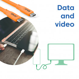 CLUB3D USB C cable orange