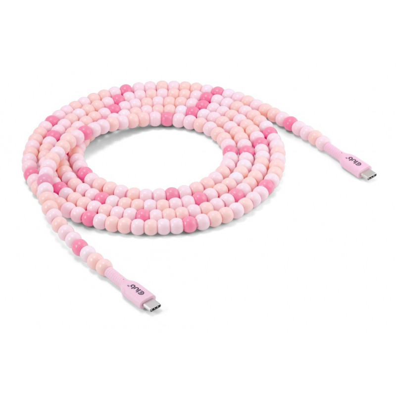 CLUB3D USB-C® Beaded Cable Pink