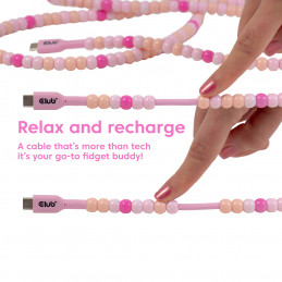 CLUB3D USB-C® Beaded Cable Pink