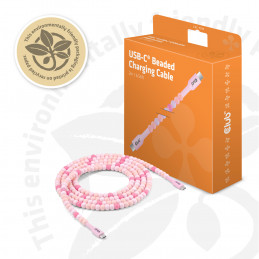 CLUB3D USB-C® Beaded Cable Pink