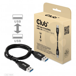CLUB3D USB Type-A Gen2(10G) cable, 3A M M 0.5m   1.64 ft