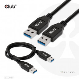 CLUB3D USB Type-A Gen2(10G) cable, 3A M M 0.5m   1.64 ft