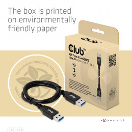 CLUB3D USB Type-A Gen2(10G) cable, 3A M M 0.5m   1.64 ft