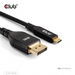 CLUB3D CAC-1559 videokaapeli-adapteri 1 m USB Type-C DisplayPort Musta
