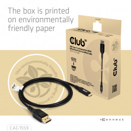 CLUB3D CAC-1559 videokaapeli-adapteri 1 m USB Type-C DisplayPort Musta
