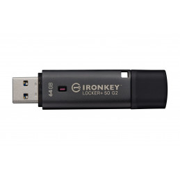Kingston Technology IronKey 64 Gt Locker Plus 50 G2, FIPS 197, AES-256