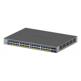 NETGEAR GS752TXP Hallittu L2 L3 L4 10G Ethernet (100 1000 10000) Power over Ethernet -tuki Musta