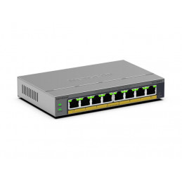 NETGEAR GS108EPP Hallitsematon Gigabit Ethernet (10 100 1000) Power over Ethernet -tuki Työpöytä- seinäkiinnitys Harmaa