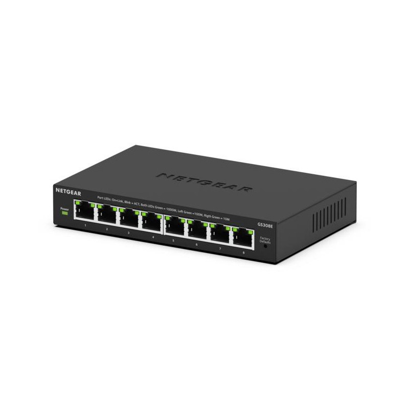 NETGEAR GS308E Hallittu L2 L3 Gigabit Ethernet (10 100 1000) Musta