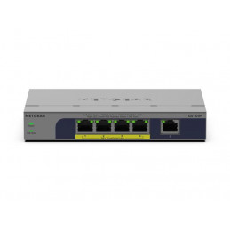 NETGEAR GS105P Hallitsematon Gigabit Ethernet (10 100 1000) Power over Ethernet -tuki Työpöytä- seinäkiinnitys Harmaa
