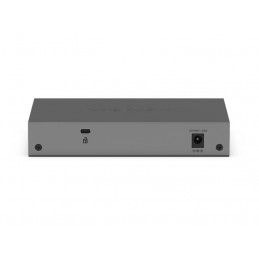 NETGEAR GS105P Hallitsematon Gigabit Ethernet (10 100 1000) Power over Ethernet -tuki Työpöytä- seinäkiinnitys Harmaa