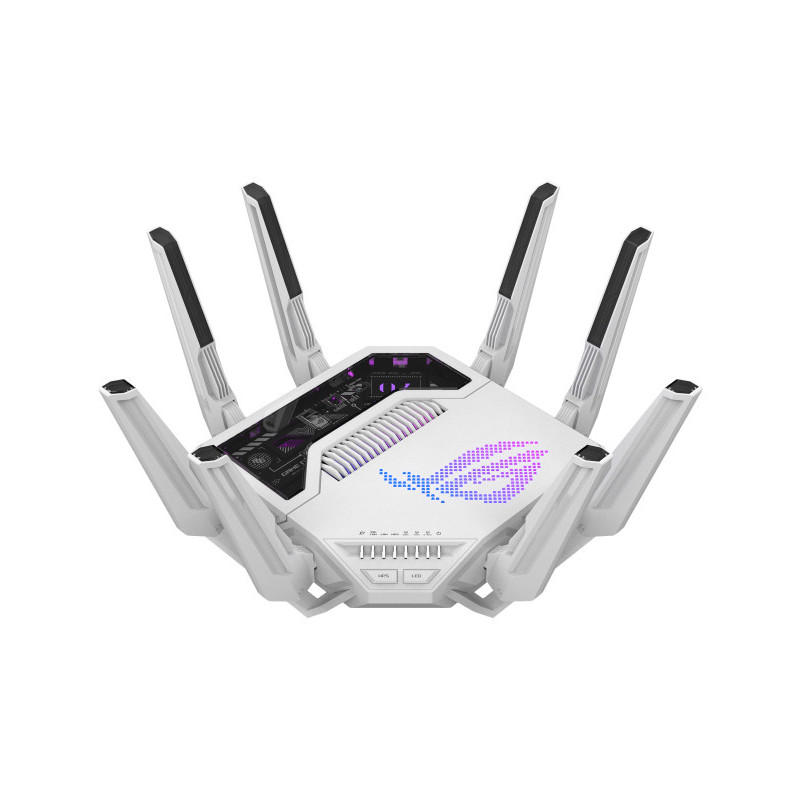 ASUS ROG Rapture GT-BE19000AI langaton reititin 10 Gigabit Ethernet Kolmikaista (2,4 GHz 5 GHz 6 GHz) Valkoinen