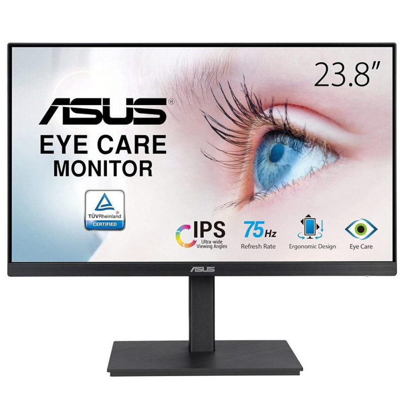 ASUS VA24EQSB tietokoneen litteä näyttö 60,5 cm (23.8") 1920 x 1080 pikseliä Full HD LED Musta