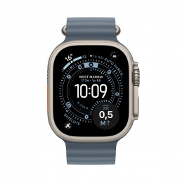 Apple Watch Ultra 3 OLED 49 mm Digitaalinen 422 x 514 pikseliä Kosketusnäyttö 5G Titaani Wi-Fi GPS (satelliitti)