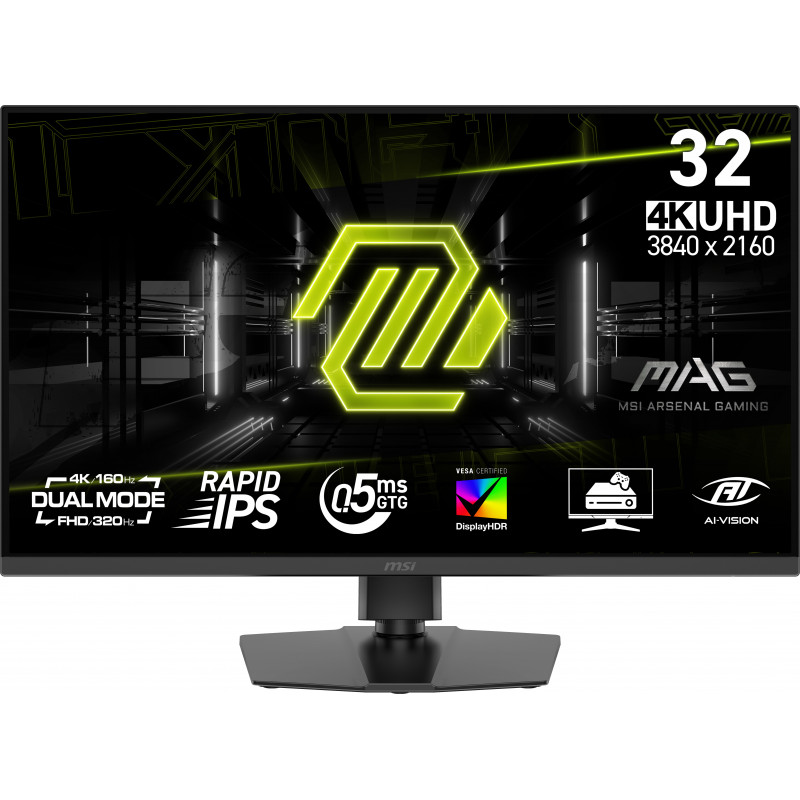 MSI MAG 322URDF E16 tietokoneen litteä näyttö 80 cm (31.5") 3840 x 2160 pikseliä 4K Ultra HD Musta
