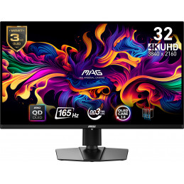 MSI MAG 321UP QD-OLED tietokoneen litteä näyttö 80 cm (31.5") 3840 x 2160 pikseliä 4K Ultra HD Musta