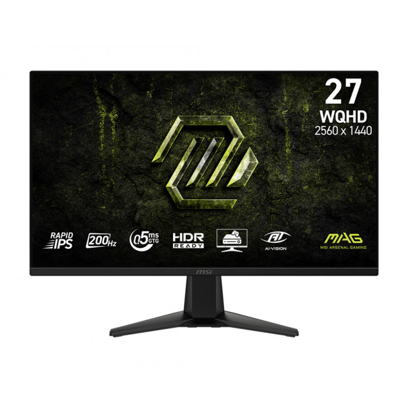 MSI MAG 275QF E20 tietokoneen litteä näyttö 68,6 cm (27") 2560 x 1440 pikseliä Wide Quad HD LCD Musta