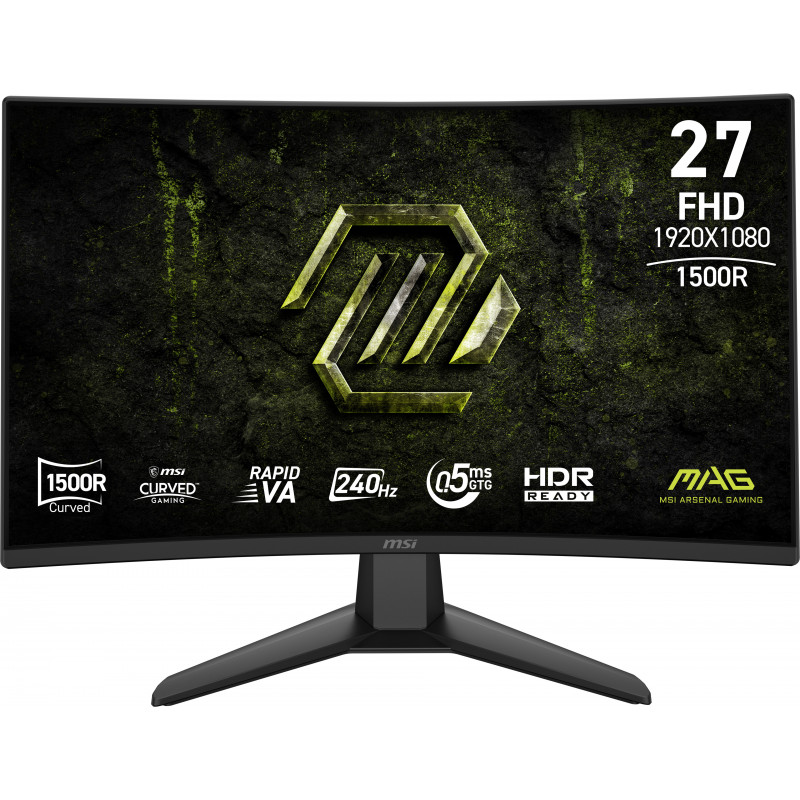 MSI MAG 274CF X24 tietokoneen litteä näyttö 68,6 cm (27") 1920 x 1080 pikseliä Full HD Musta