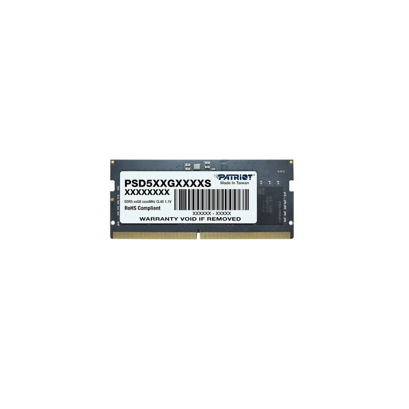 Patriot Memory Signature Line PSD512G56041S muistimoduuli 12 GB 1 x 12 GB DDR5 5600 MT s 262-pin SO-DIMM
